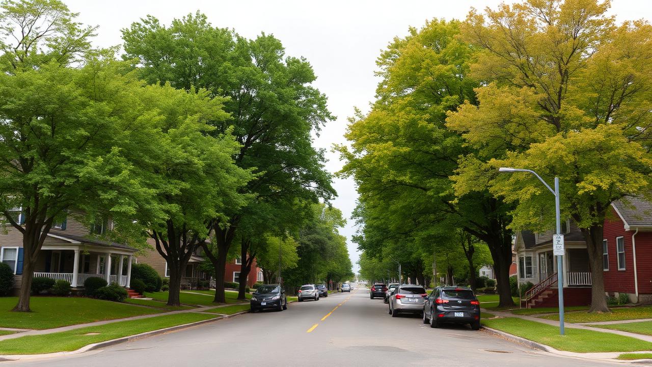 Residential neighborhood in Binghamton, New York representing JC's Appliance Repair Service coverage in the southern tier of NY.