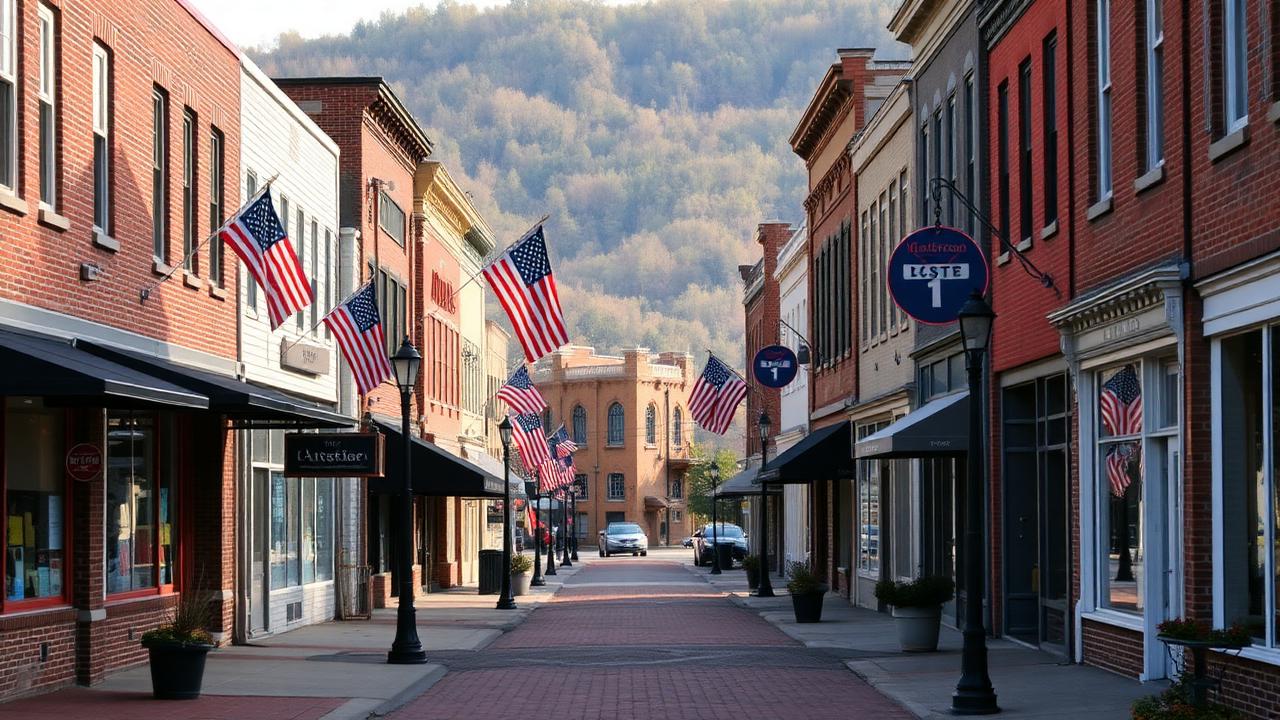 Small town street in Montrose, Pennsylvania representing the JC's Appliance Repair Service coverage area.